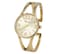 Blekon Collections Analog Quartz Womens Elegant 33mm Case Casual Metal Cuff Bangle Watch Gold