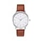 Wristology Easy Change Band Maxi Numbers Womens Nurse Watch with Second Hand in Silver Interchangeable Genuine Leather Brown Band Strap Large Easy Analog Men Nurses Teachers OC082