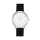 Wristology Easy Change Band Maxi Numbers Womens Nurse Watch with Second Hand in Silver Interchangeable Genuine Leather Black Band Strap Large Easy Analog Men Nurses Teachers OC077