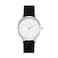 Wristology Easy Change Band Maxi Numbers Womens Nurse Watch with Second Hand in Silver Interchangeable Genuine Leather Black Band Strap Large Easy Analog Men Nurses Teachers OC077