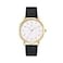 Wristology Easy Change Band Maxi Numbers Womens Nurse Watch with Second Hand in Gold Interchangeable Genuine Leather Black Band Strap Large Easy Analog Men Nurses Teachers OC089