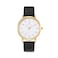 Wristology Easy Change Band Maxi Numbers Womens Nurse Watch with Second Hand in Gold Interchangeable Genuine Leather Black Band Strap Large Easy Analog Men Nurses Teachers OC089