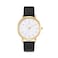 Wristology Easy Change Band Maxi Numbers Womens Nurse Watch with Second Hand in Gold Interchangeable Genuine Leather Black Band Strap Large Easy Analog Men Nurses Teachers OC089