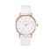 Wristology Easy Change Band Maxi Numbers Womens Nurse Watch with Second Hand in Rose Gold Interchangeable Genuine Leather White Band Strap Large Easy Analog Men Nurses Teachers OC085
