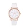 Wristology Easy Change Band Maxi Numbers Womens Nurse Watch with Second Hand in Rose Gold Interchangeable Genuine Leather White Band Strap Large Easy Analog Men Nurses Teachers OC085