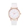 Wristology Easy Change Band Maxi Numbers Womens Nurse Watch with Second Hand in Rose Gold Interchangeable Genuine Leather White Band Strap Large Easy Analog Men Nurses Teachers OC085