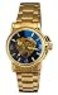 Reginald Women Automatic Mechanical Gold Watch Hollow Dial Stainless Steel Strap