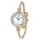 Geneva 2Tone Gold Silver Cable Band Ladies Bangle Cuff Watch