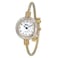 Geneva 2Tone Gold Silver Cable Band Ladies Bangle Cuff Watch