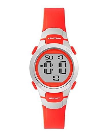 Armitron Sport Womens Digital Chronograph Resin Strap Watch 457012