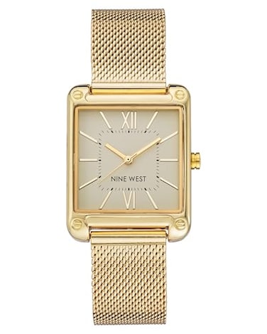 Nine West Womens Mesh Bracelet Watch