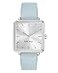 Nine West Womens Strap Watch Light BlueSilver NW2671SVLB