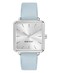Nine West Womens Strap Watch Light BlueSilver NW2671SVLB