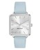 Nine West Womens Strap Watch Light BlueSilver NW2671SVLB