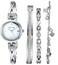 Anne Klein Womens Premium Crystal Accented SilverTone Watch and Bracelet Set