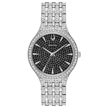 Bulova Crystal Quartz Ladies Watch Stainless Steel SilverTone Model 96L273