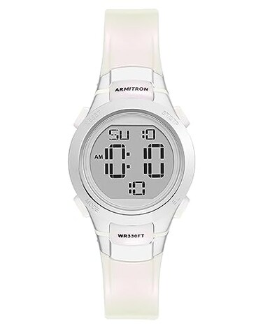 Armitron Sport Womens Digital Chronograph Resin Strap Watch 457012