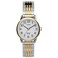 Timex Womens Easy Reader 25mm Perfect Fit Watch TwoTone Case White Dial with TwoTone Expansion Band