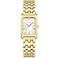 HOLSTOUR Watches for Women Vintage Bracelet White Roman Dial Rectangular Case Gold Watch Waterproof with Tools