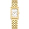HOLSTOUR Watches for Women Vintage Bracelet White Roman Dial Rectangular Case Gold Watch Waterproof with Tools