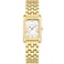 HOLSTOUR Watches for Women Vintage Bracelet White Roman Dial Rectangular Case Gold Watch Waterproof with Tools