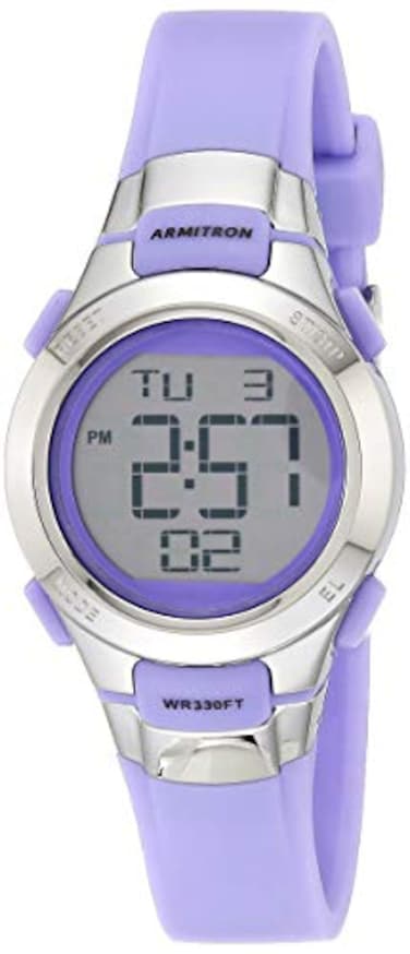 Armitron Sport Womens 457012PRSV Purple and SilverTone Digital Watch