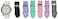 Accutime XOXO Womens SilverTone Analog Watch with CrystalAccent Bezel 7 Interchangeable Silicone Bands Stylish Quartz Timepiece with Adjustable Fit GiftReady Box