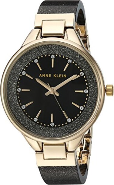 Anne Klein Womens Premium Crystal Accented Resin Bangle Watch