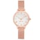 Nine West Womens NW2228SVRG Rose GoldTone Mesh Bracelet Watch
