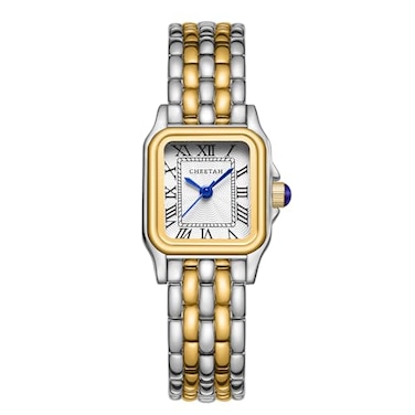 CHEETAH Watches for Women with Small TwoTone Vintage Bracelet Rectangular Case Roman Dial