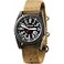 BERTUCCI A3PS Solar Field Watch Black DialBlack Case 365 Khaki Nylon Band