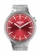 Swatch Big Bold Irony Unisex Watch Casual Polymer Red Automatic Waterproof Big Bold Irony Scarlet Shimmer