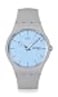 Swatch New Gent Biosourced Unisex Watch Casual Polymer Grey Quartz Waterproof Blueberry Sky