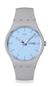 Swatch New Gent Biosourced Unisex Watch Casual Polymer Grey Quartz Waterproof Blueberry Sky