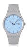 Swatch New Gent Biosourced Unisex Watch Casual Polymer Grey Quartz Waterproof Blueberry Sky