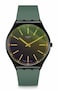 Swatch Skin Irony 42 Unisex Watch Casual Polymer Green Quartz Waterproof Green Vision