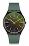 Swatch Skin Irony 42 Unisex Watch Casual Polymer Green Quartz Waterproof Green Vision