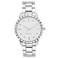 Nine West Womens NW2283SVSV Crystal Accented SilverTone Bracelet Watch