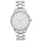 Nine West Womens NW2283SVSV Crystal Accented SilverTone Bracelet Watch