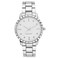 Nine West Womens NW2283SVSV Crystal Accented SilverTone Bracelet Watch