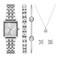 Folio Womens Three Hand Silver Alloy Watch Gift Set