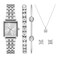 Folio Womens Three Hand Silver Alloy Watch Gift Set