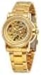 SENRUD Luxury Women Automatic Watch Ladies White Leather Waterproof Automatic Mechanical Skeleton Watch Gold