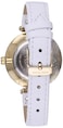 Anne Klein Womens 109168WTWT GoldTone and White Leather Strap Watch
