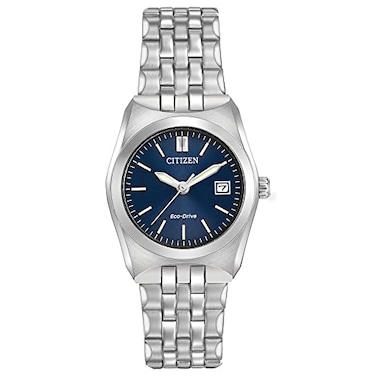 Citizen Womens EcoDrive Corso Classic Watch in Stainless Steel Blue Dial Model EW229054L