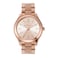 Michael Kors Watch Slim Runway ThreeHand Rose GoldTone Stainless Steel Womens Watch