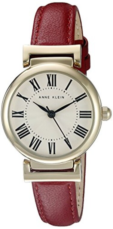 Anne Klein Womens Leather Strap Watch