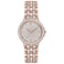Citizen Womens EcoDrive Dress Classic Crystal Watch in Rosetone Stainless Steel Silver Dial Model EW234856A