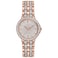 Citizen Womens EcoDrive Dress Classic Crystal Watch in Rosetone Stainless Steel Silver Dial Model EW234856A