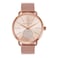 Michael Kors Portia ThreeHand Rose GoldTone Stainless Steel Mesh Womens Watch Model MK3845